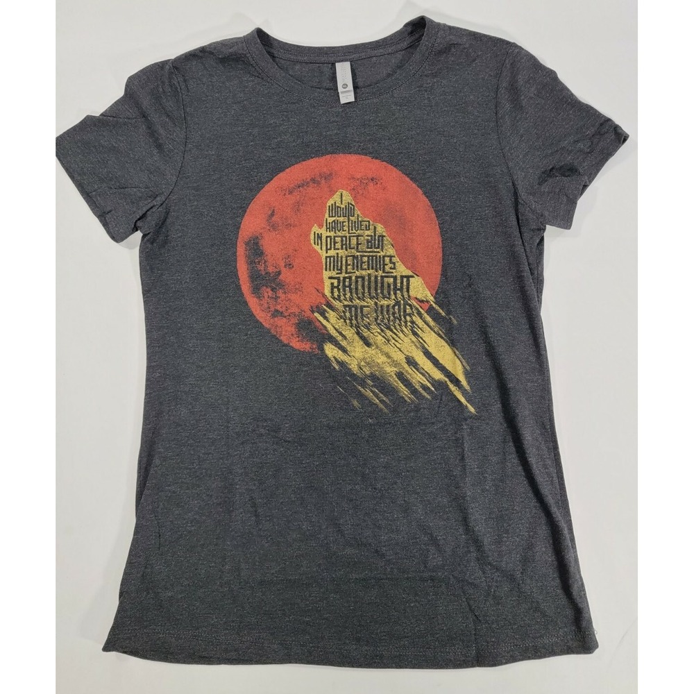 Next Level Women's Peace - Enemies Brought War‎ Wolf Blood Moon N.W.OT. Shirt XL